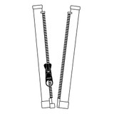 Lenzip® #10 White Separating Molded Tooth Zipper (Metal Double Pull Slider)