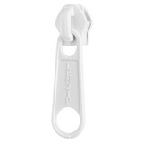 Lenzip® #5 White Style C Single Non-Locking Metal Zipper Pull (Coil Chain)