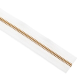 YKK® #5 White/Brass Continuous Metal Zipper Chain