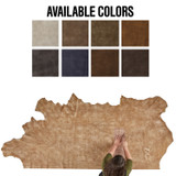 Stonewall Sand Chrome Tanned Leather 2 to 3 oz. Side & Panels
