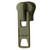 Lenzip® #10 Army Green Style B Single Locking Metal Zipper Pull (Molded Tooth Chain)