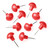 Push Pins Plastic Red (10 pack)