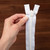 Lenzip® #10 White Separating Molded Tooth Zipper (Delrin® Single Pull Slider)