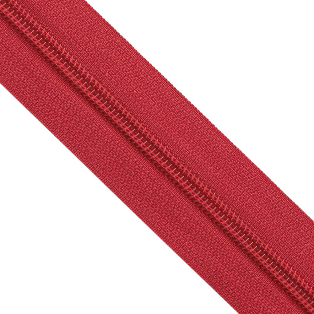 Lenzip® #5 Red Continuous Coil Zipper Chain