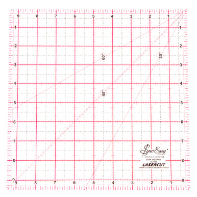 Clear Acrylic Ruler Square 9-1/2