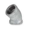 2 in. NPT Threaded - 45 Degree Elbow - 150# Galvanized Malleable Iron Pipe Fitting - UL/FM