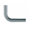 3/8 in. Hose Barb x Weld End (Smooth Finish) 90 Degree Elbow 304 Stainless Steel Beverage Fitting