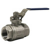 1/4 in. NPT Threaded - 2-Piece Full Port Ball Valve - 2000 PSI/WOG - 316 Stainless Steel Valve (Locking Handle)