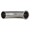 3 in. Polished 90° Clamp x Weld Elbow - L2CM - 304 Stainless Steel Sanitary Butt Weld Fitting (3-A) Bottom View