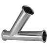 6 in. Tube OD 28AMP Lateral Wye (3A) (Wye Lateral Clamp Ends) 316L Stainless Steel Sanitary Fitting View 1