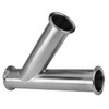 1 in. 45° Clamp Lateral Wye (28AMP) 316L Stainless Steel Sanitary Fitting (3-A) View 1
