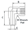 1/2 in. x 1/2 in. Threaded NPT Street Elbow 4500 PSI 316 Stainless Steel High Pressure Fittings