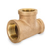 1-1/2 in. x 1-1/2 in. x 1-1/4 in. NPT Threaded Reducing Tee - 125# Lead Free Brass Pipe Fitting (Reduces on Branch)
