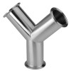 6 in. Clamp True Wye (28BMP) 316L Stainless Steel Sanitary Fitting (3-A) View 1