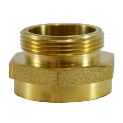 1-1/2 Male NST X 1-1/2 Male NST Hex Adapter - Brass Fire Hose Hydrant Fitting 2414620