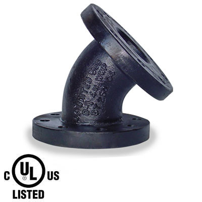150 Ductile Iron Flanged Pipe Fittings 8" 45 Degree Elbow