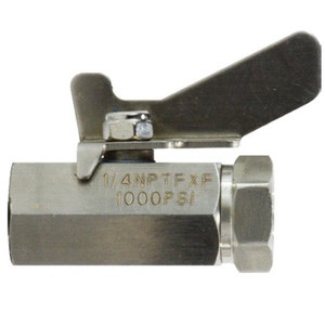 1/4 in. 1000 PSI WOG, FIP x FIP, Full Port, Mini 316 Stainless Steel Ball Valve, Butterfly Handle