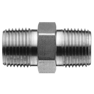 1/8 in. x 1/8 in. NPT Threaded - Hex Nipple - 316 Stainless Steel High Pressure Instrumentation Fitting (PSIG=10,000)