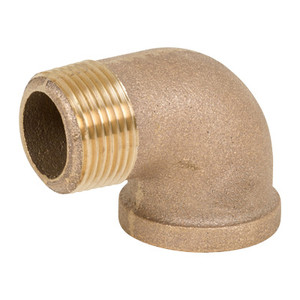 1/2 in. Threaded NPT 90 Degree Street Elbow, 125 PSI, Lead Free Brass Pipe Fitting