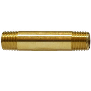3/8 in. x 3 in. Long Pipe Nipple, NPTF Threads, 1200 PSI Max, Brass, Pipe Nipple & Fitting
