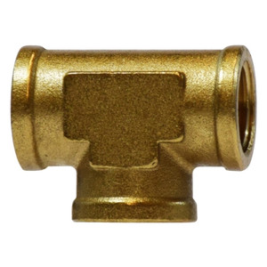 1/2 in. Union Forged Tee, FIP x FIP x FIP, Up to 1200 PSI, Female NPTF Threads, Brass, Pipe Fitting