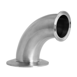 4 in. x 2-1/2 in. 2CMP-31MP 90 Degree Concentric Reducing Elbow 304 Stainless Steel Sanitary Fitting