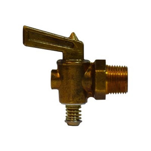 1/2 in. MIP Lever Handle Drain Cock, Brass, 30 PSI, Industry No. M-44-P