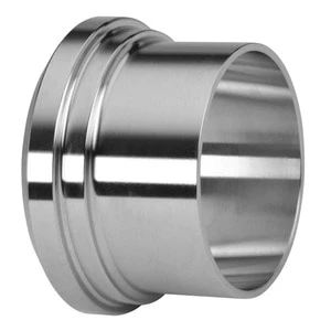 2 in. Tube OD - Long Plain Bevel Seat Ferrule - 14A - 304 Stainless Steel Sanitary Fitting (3-A)