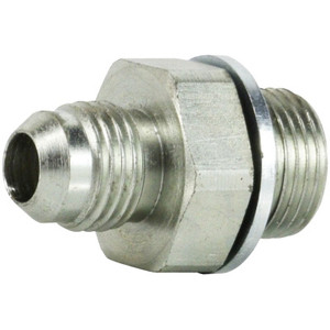 9/16-18 x 3/8-19 MJIC x MBSPP Male Connector Steel Hydraulic Adapter