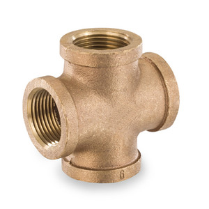 3 in. Threaded NPT Cross, 125 PSI, Lead Free Brass Pipe Fitting