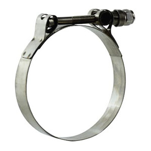 10-21/32 in. to 10-15/16 in. OD Range T-Bolt Hose Clamp, Stainless Steel Band, Bolt and Nut