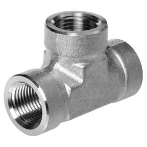 1/2 in. x 1/2 in. x 1/2 in. FNPT Threaded - Female Tee - 316 Stainless Steel High Pressure Instrumentation Fitting (PSI=5,600)