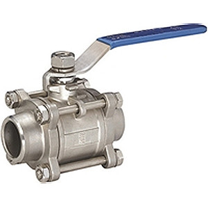 4 in. Full Port Socket Weld - 1000 WOG - 3 Piece 316 Stainless Steel Socket Weld Ball Valve (Locking Handle)