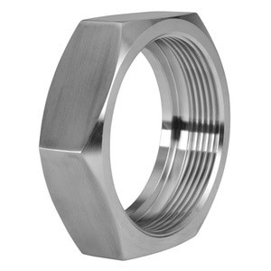 2 in. Union Hex Nut - 13H - 304 Stainless Steel Sanitary Bevel Seat Fitting View 1