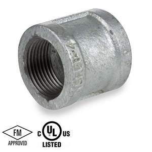 1-1/2 in. NPT Threaded - Right and Left Coupling - 150# Malleable Iron Galvanized Pipe Fitting - UL/FM