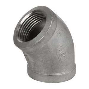 1-1/2 in. NPT Threaded - 45 Degree Elbow - 150# Cast 316 Stainless Steel Pipe Fitting