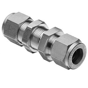 3/8 in. Bulkhead Union - Double Ferrule - 316 Stainless Steel Tube Fitting