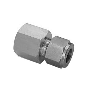 5/8 in. Tube O.D. x 1/2 in. FNPT - Female Connector - Double Ferrule - 316 Stainless Steel Tube Fitting