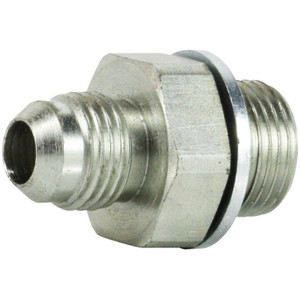 7/16-20 x 1/2-14 MJIC x MBSPP Male Connector Steel Hydraulic Adapter