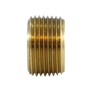 3/8 in. x 1/4 in. Face Bushing - MIP x FIP - NPTF Threads - 1200 PSI Max - Brass Pipe Fitting