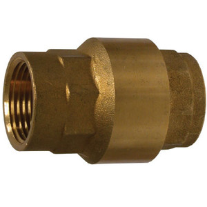 1/4 in. Brass In-Line Check Valve, High Capacity, 400 PSI, FNPT x FNPT, NBR Seal