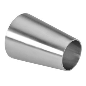 2-1/2 in. x 2 in. Unpolished Concentric Weld Reducer (31W-UNPOL) 304 Stainless Steel Tube OD Buttweld Fitting