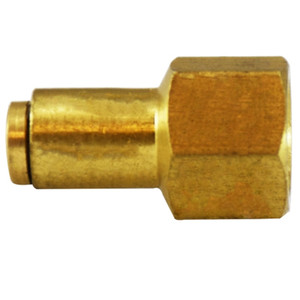 1/4 in. Tube OD x 1/4 in. Female NPTF Push In FIP Connector, Brass Push-to-Connect Fitting