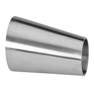 2 in. x 1 in. Polished Eccentric Weld Reducer - 32W - 316L Stainless Steel Sanitary Butt Weld Fitting (3-A)