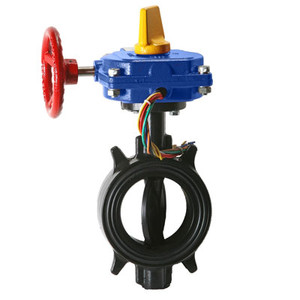 2-1/2 in. HPW Ductile Iron Wafer 300 PSI Butterfly Valve with Tamper Switch UL/FM Approved