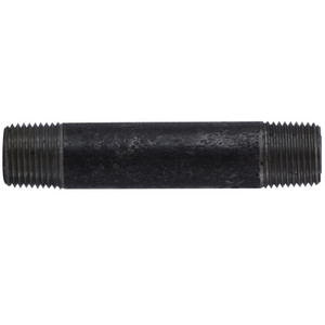 3/4 in. x 6 in. OAL - NPT Threaded - Schedule 160 XXS Extra Heavy Seamless Black Carbon Steel Pipe Nipple