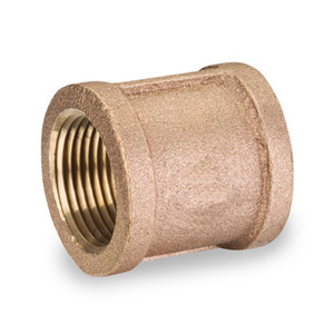 1/4 in. Threaded NPT Coupling, 125 PSI, Lead Free Brass Pipe Fitting