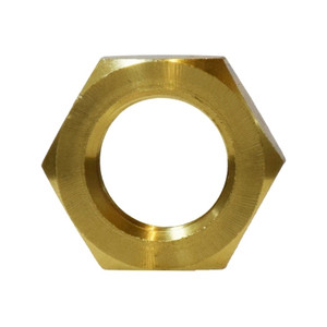 1/2 in. Lock Nut, NPSL Straight Pipe Threads, Jam Nut, Barstock Brass, Pipe Fitting