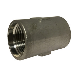 2 In. Drop Well Coupling, Threaded, Standard Wall, 304 Stainless Steel