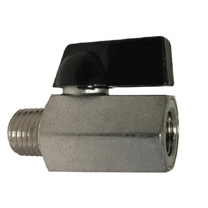 1/8 in. M x F 400 PSI, Mini Ball Valve, 316 Stainless Steel
